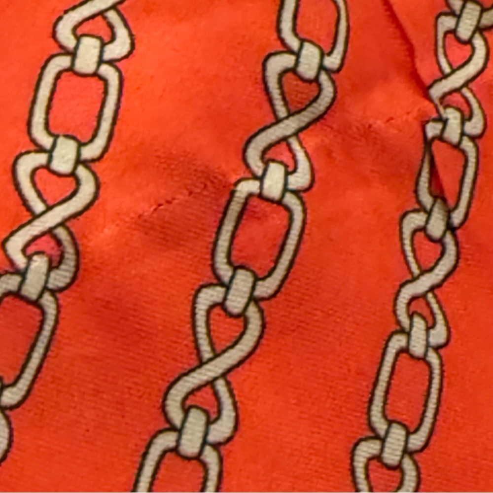 J CREW pull-on silk pant in red chains print Size 12 - Picture 5 of 11